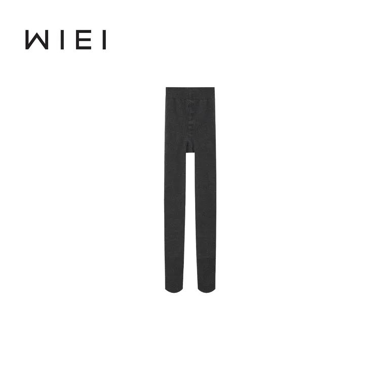 《WI EI》绵羊毛*加绒厚款微压紧身踩脚打底裤 W25311014