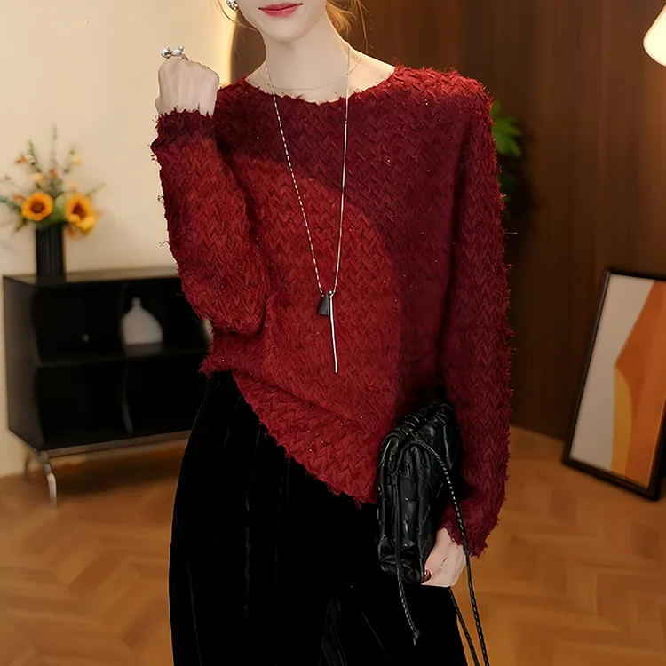气质轻奢质感显瘦针织衫女款2026秋冬季新款高级感通勤慵懒风内搭
