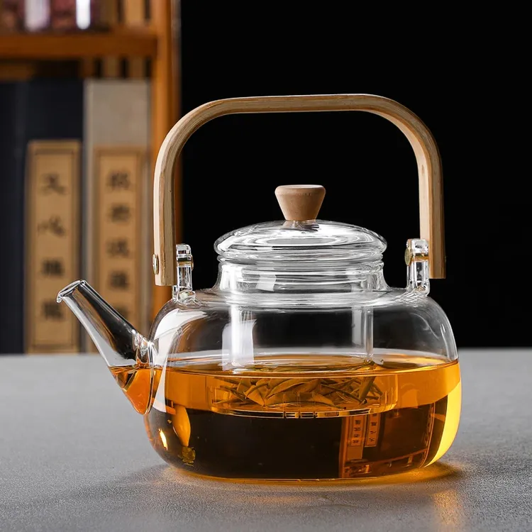 玻璃提梁壶电陶炉加热煮茶壶耐热高硼硅茶具家用茶壶泡茶壶烧水壶