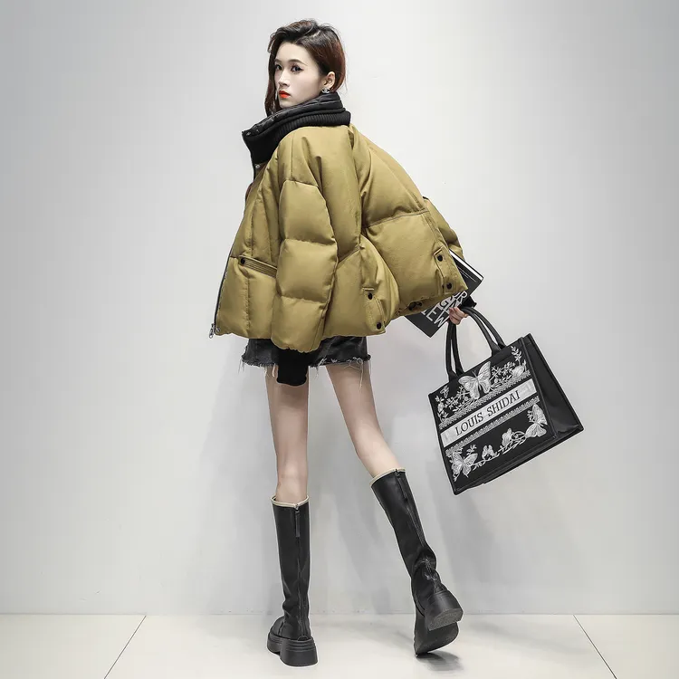 冬季极寒加厚保暖双排扣鹅绒服2025新款韩系时尚百搭宽松保暖外套