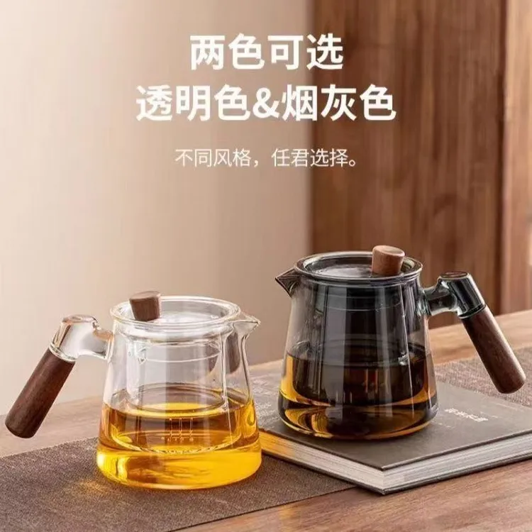 高硼硅玻璃茶壶静心壶耐高温侧把壶围炉煮茶器家用加厚泡茶壶