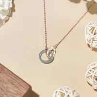 天然翡翠甜甜圈两世欢项链 YC0640310