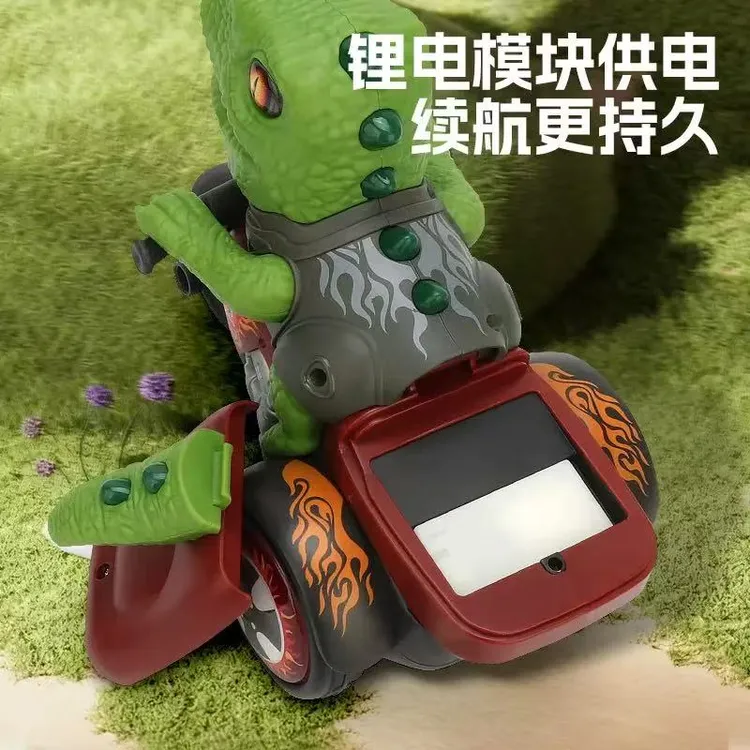 锂电池电动特技霸王龙三轮车360旋转音乐万向男女孩礼物儿童玩具