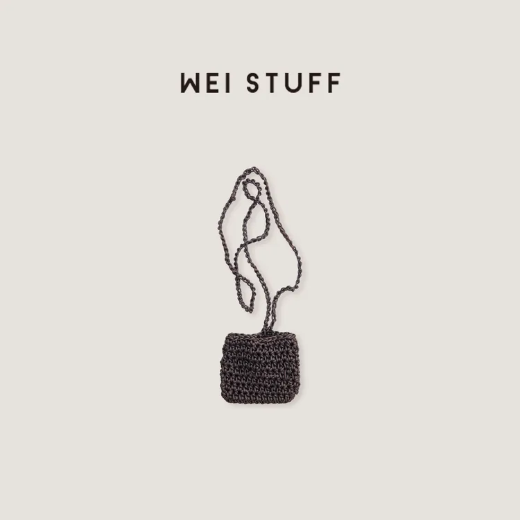 WEI STUFF  “松弛极简” 时尚百搭复古编织单肩包 9553 