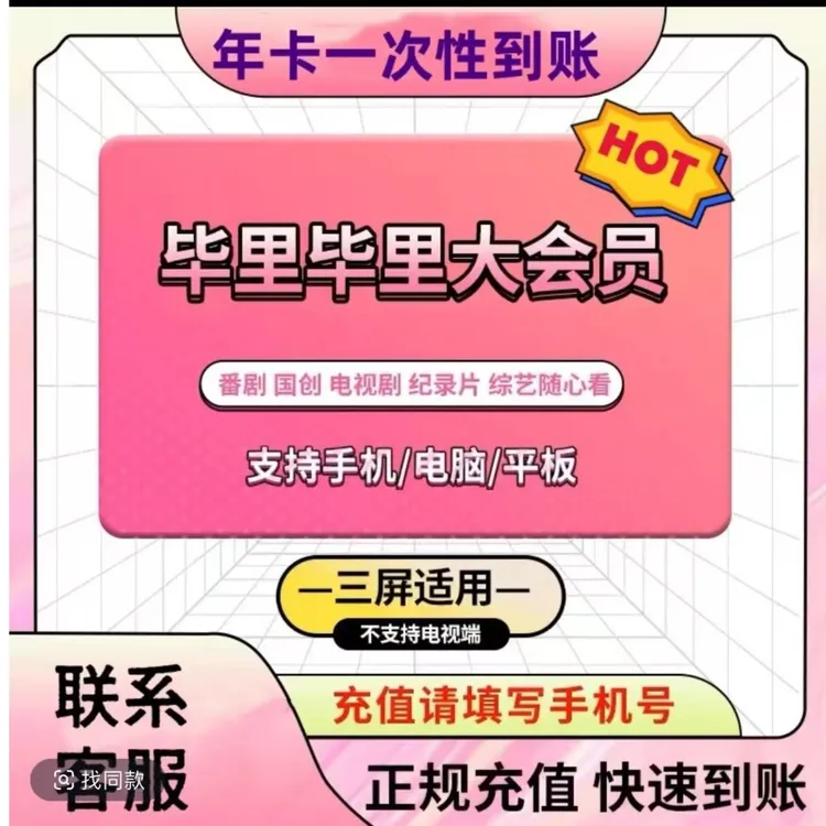 b站毕里毕里/大会员bilibili年手机端【下单联系客服】