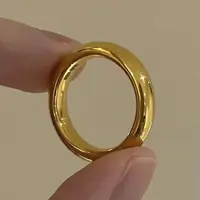 铜合金戒指 亮面泥鳅背戒指 闭口戒指