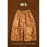 娜家张和才古蜀锦裤子NJA（010218）夏季七分裤休闲复古宽松小众