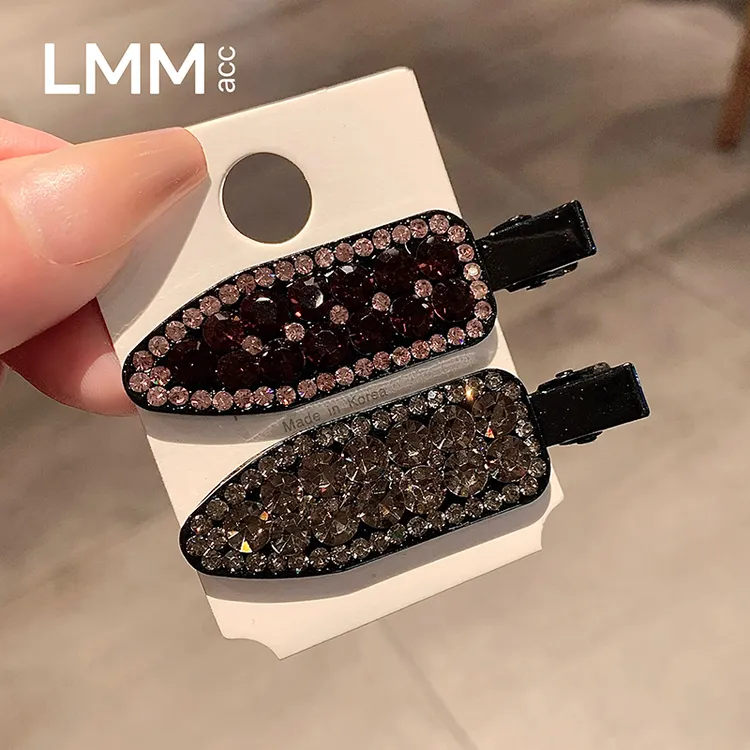 精致镶钻铲子发夹一字夹女网红轻奢刘海夹侧边夹2025新款鸭嘴夹