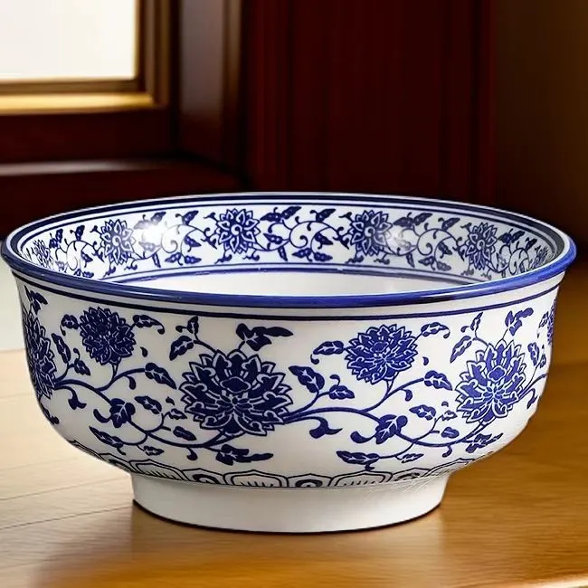 【买一送一】青花瓷加厚牛肉拉面碗米饭碗炸酱面碗家用陶瓷拌面碗