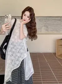 (901-1000默认微瑕) 夏季简约韩系纯欲辣妹显瘦重工设计感女装