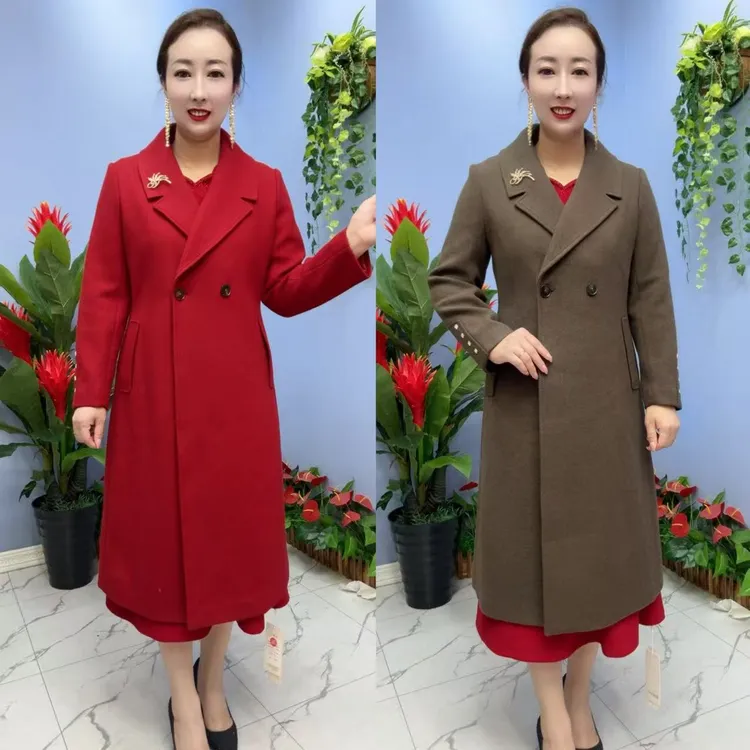 6349款气质重工时尚中长款女士外衣