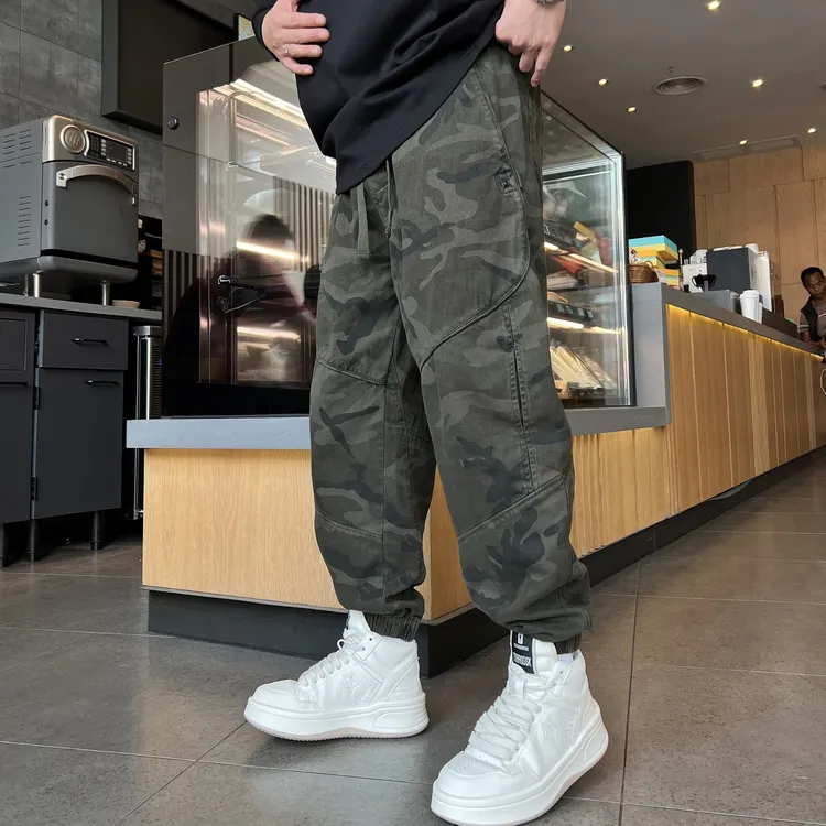 DB 男装秋季潮牌束脚美式工装裤街头男士纯棉休闲裤宽松百搭-593