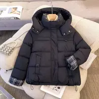6316 冬款韩版时尚休闲连帽保暖短款百搭棉服