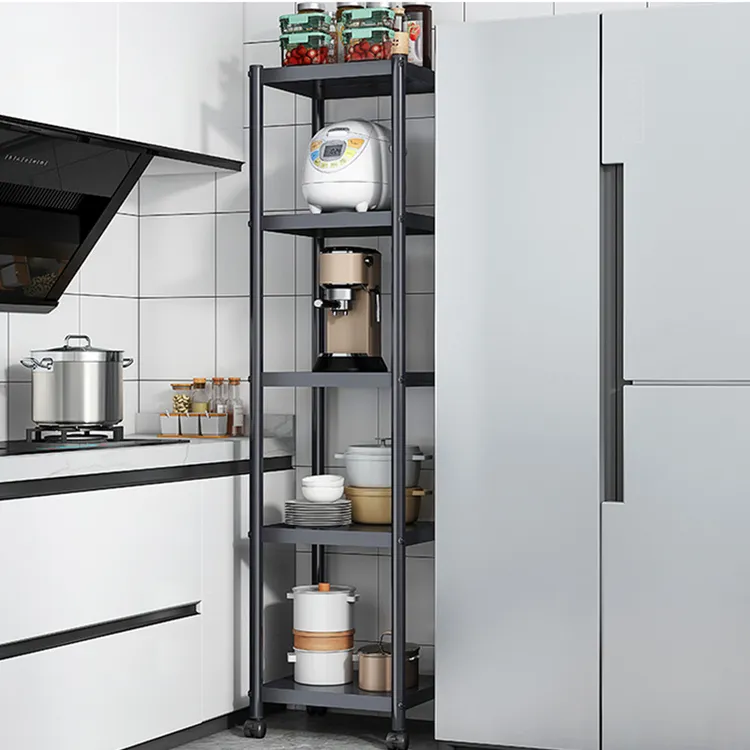 厨房夹缝置物架落地多层家用多功能储物架锅具烤箱微波炉收纳架子