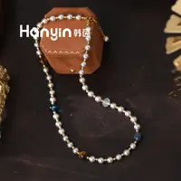 木变石虎眼石石英质玉算盘珠麻灰珠隔珠不掉色项链锁骨链