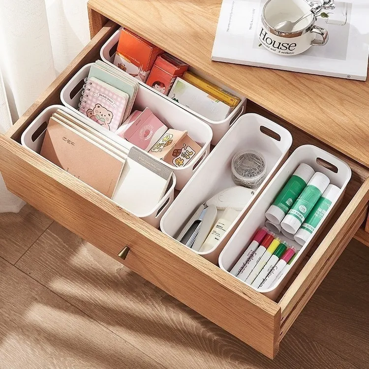 抽屉收纳盒橱柜收纳盒PP塑料盒桌面收纳盒整理收纳盒