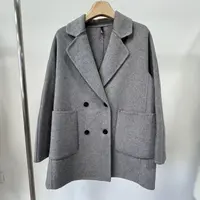 【浥尘女装】819经典款短款双面呢外套