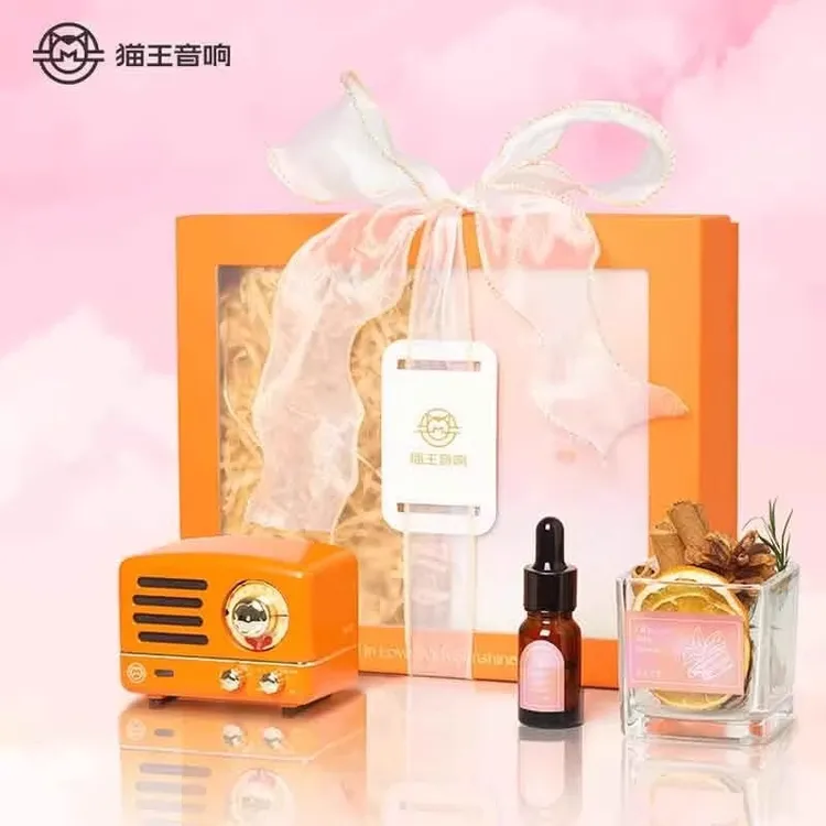 【生日礼物】猫王音响小王子蓝牙音箱收音机复古怀旧爱乐之橙礼盒