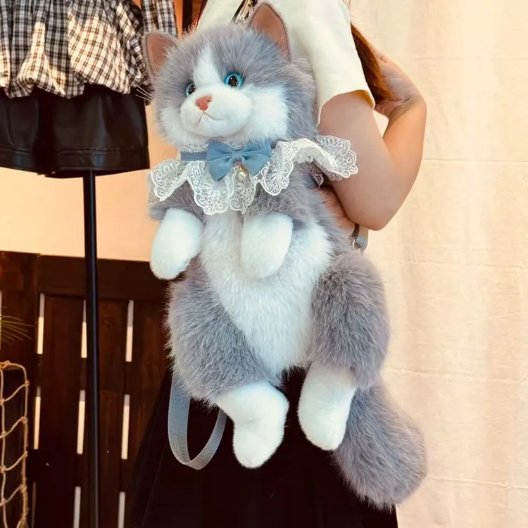 原创布偶猫咪玩偶背包可爱仿真毛绒玩具公仔双肩包送女生生日礼物
