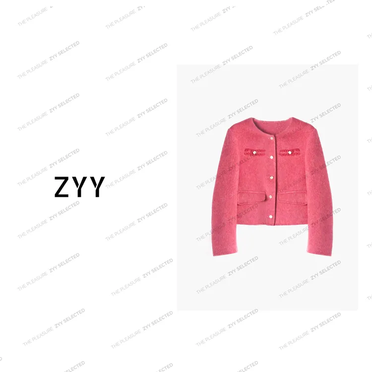 ZYY【微风涟漪】2025S/S新品香风双面羊毛短毛呢外套X25QMNWT04259
