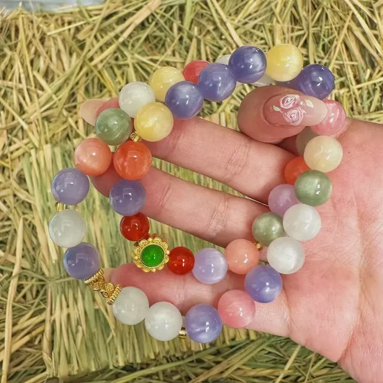 海云双圈七彩手串—-2282