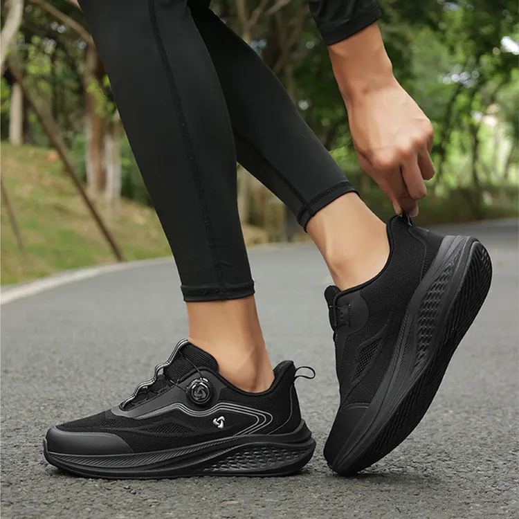 拓步森新款休闲鞋N3119旋钮扣免系带男鞋厚底运动鞋磁振动按摩鞋