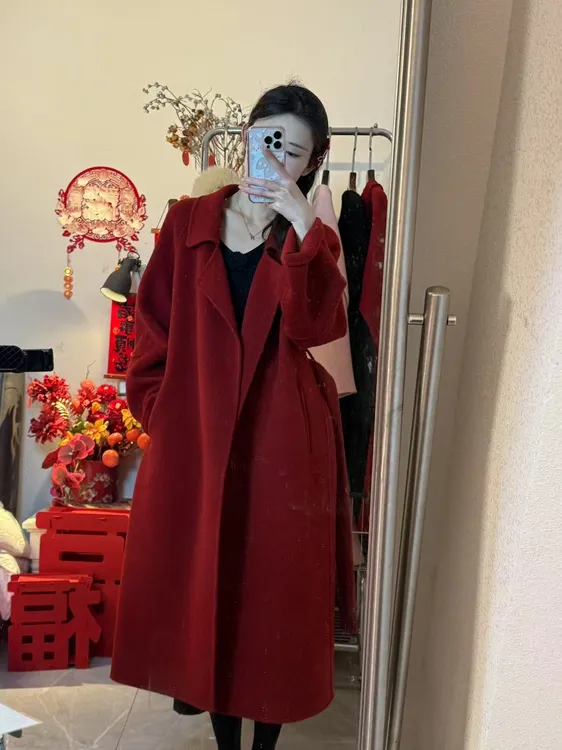 西西里大衣时尚高级感女士羊毛外套气质大衣