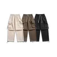 美式复古纯色简约多口袋舒适长裤休闲裤 男女同款80161+80161AB
