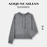 AoQunCaiLian秋季时尚舒适抽绳连帽针织衫-GG71651