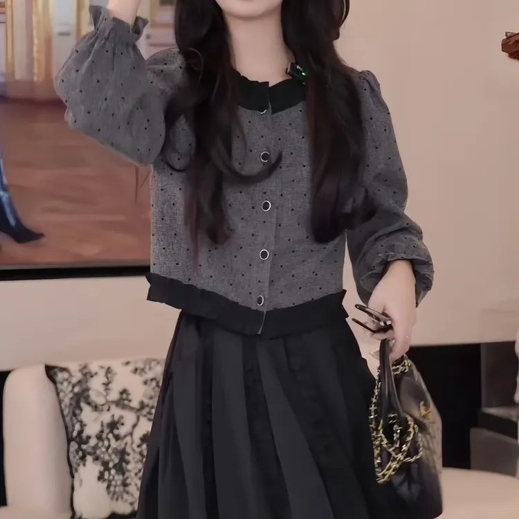 洋气减龄气质衬衫女2025秋季新款休闲简约通勤设计感百搭长袖上衣