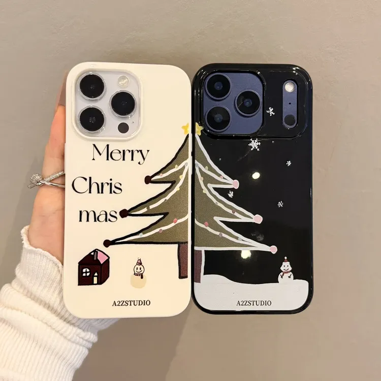 GGBond情侣雪人圣诞树适用苹果17果冻手机壳华为vivo小米17oppo套