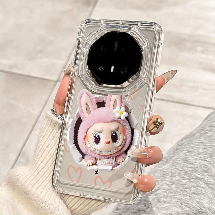 适用华为mate70rs非凡大师60rs新款爱心拉布布透明全包防摔软壳