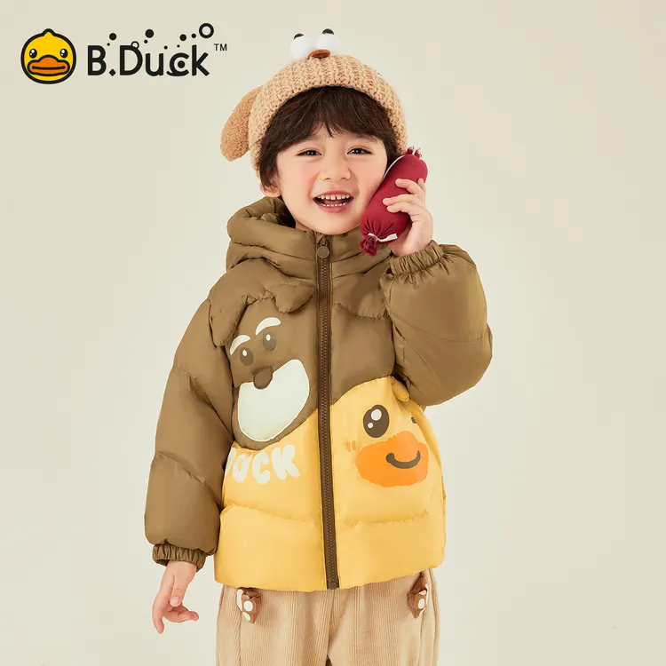 B.Duck[三防蓄热]小黄鸭童装男童羽绒服宝宝冬装加厚儿童保暖外套