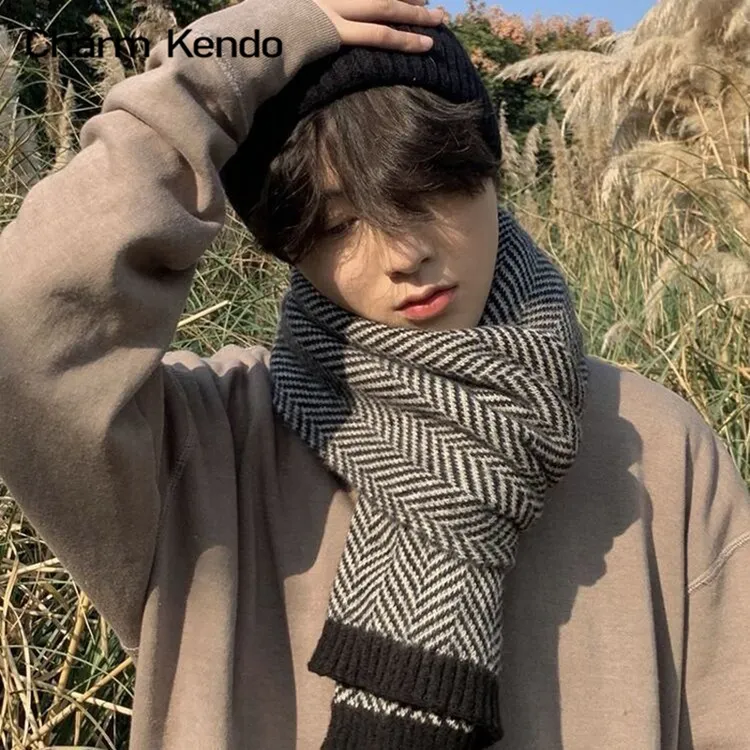 Charm Kendo围巾男2025新款秋冬高档情侣围脖送男朋友生日礼物