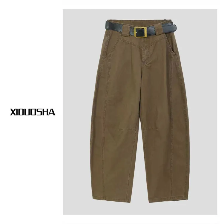 XIDUOSHA/喜朵莎 欧版复古洗水做旧休闲工装裤 XDS1618