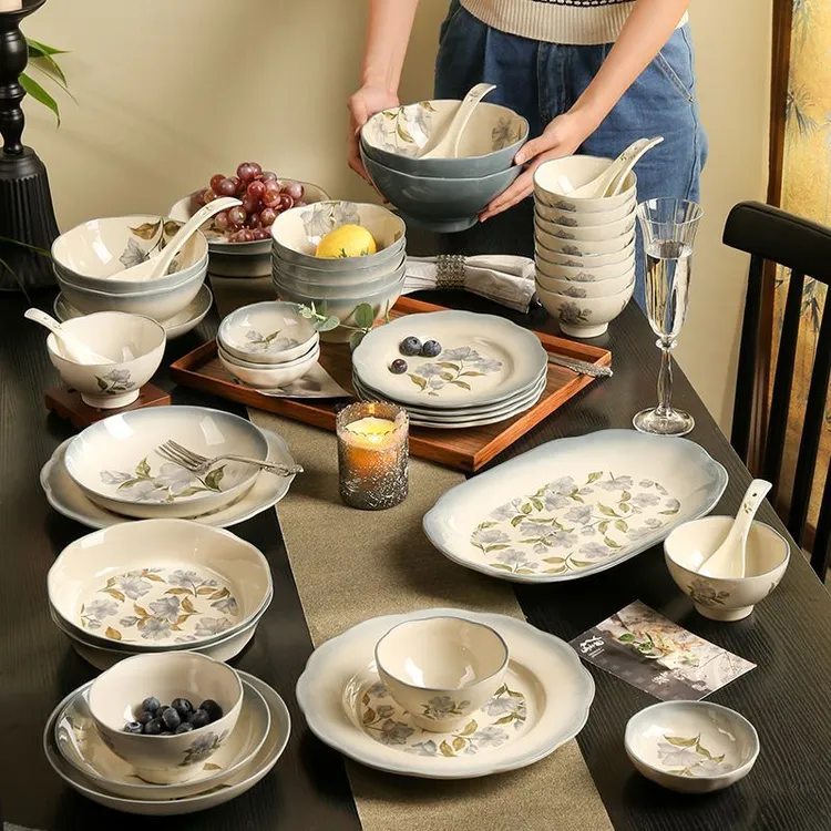 碗女生高颜值家用2025新款漂亮碗精致的碗盘子特别好看的乔迁餐具