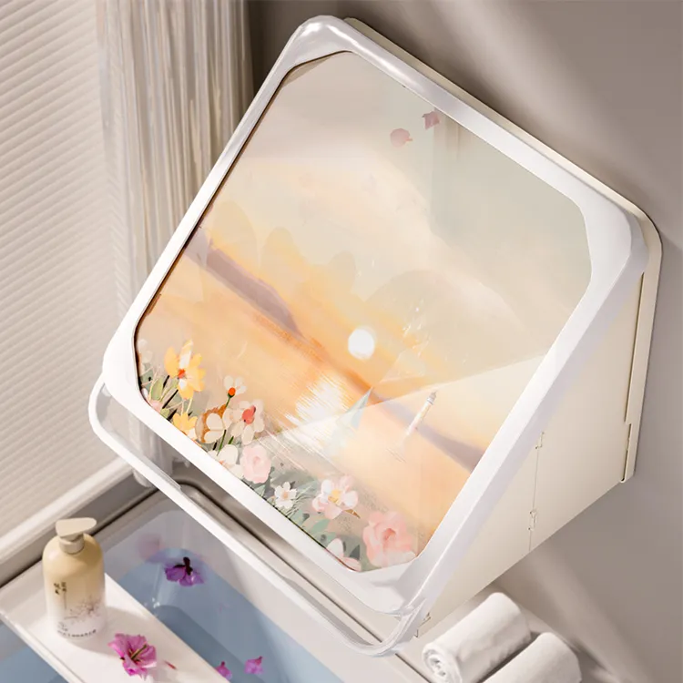 家用壁画收纳箱洗澡衣服储物神器壁挂可折叠浴室置物架卫生间柜子商品图