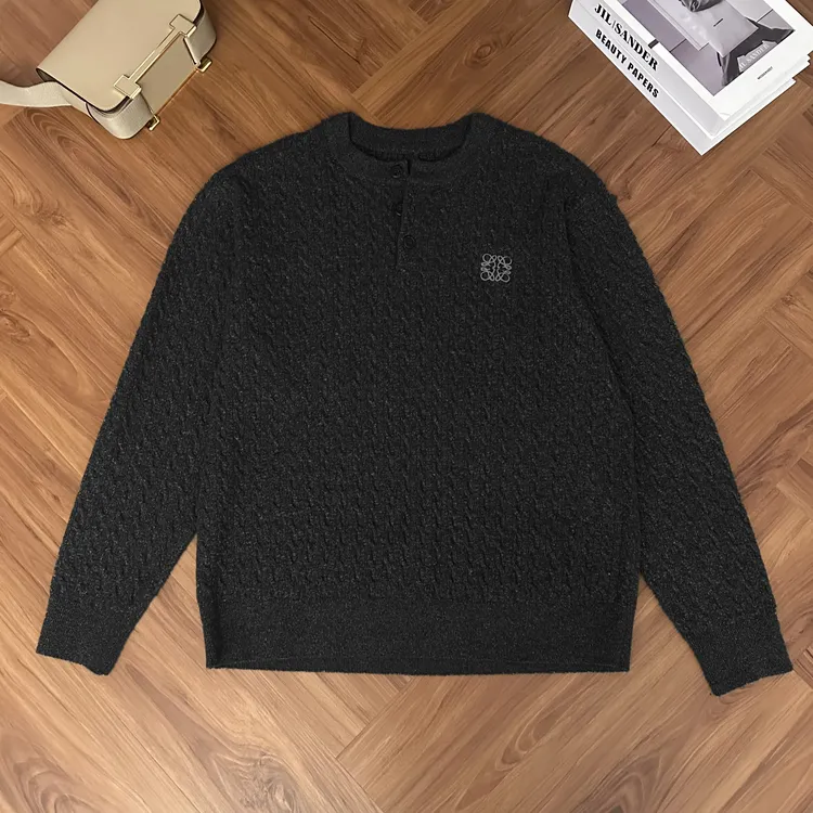 马丁叔叔  25秋季新款双色双纱针织极简风毛衣 7713