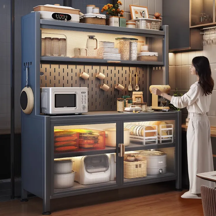 客厅小户型多功能防尘防虫餐边柜靠墙一体柜碗柜厨房收纳柜正品