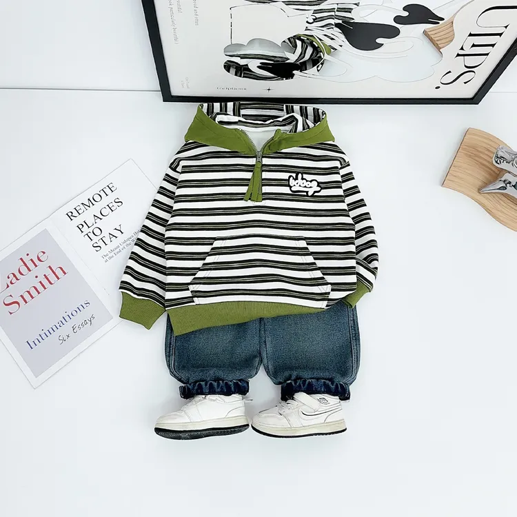 儿童卫衣加绒加厚长袖2025新款秋冬装男童洋气WGZ420悠悠童话童装