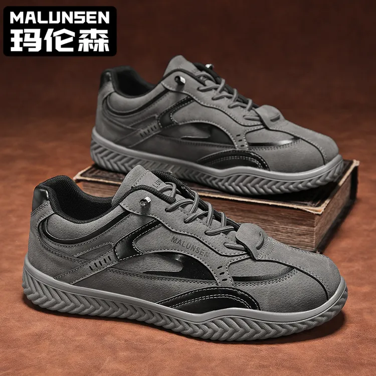 MALUNSEN/玛伦森鞋子男款2025秋季新款运动鞋百搭休闲平底德训鞋