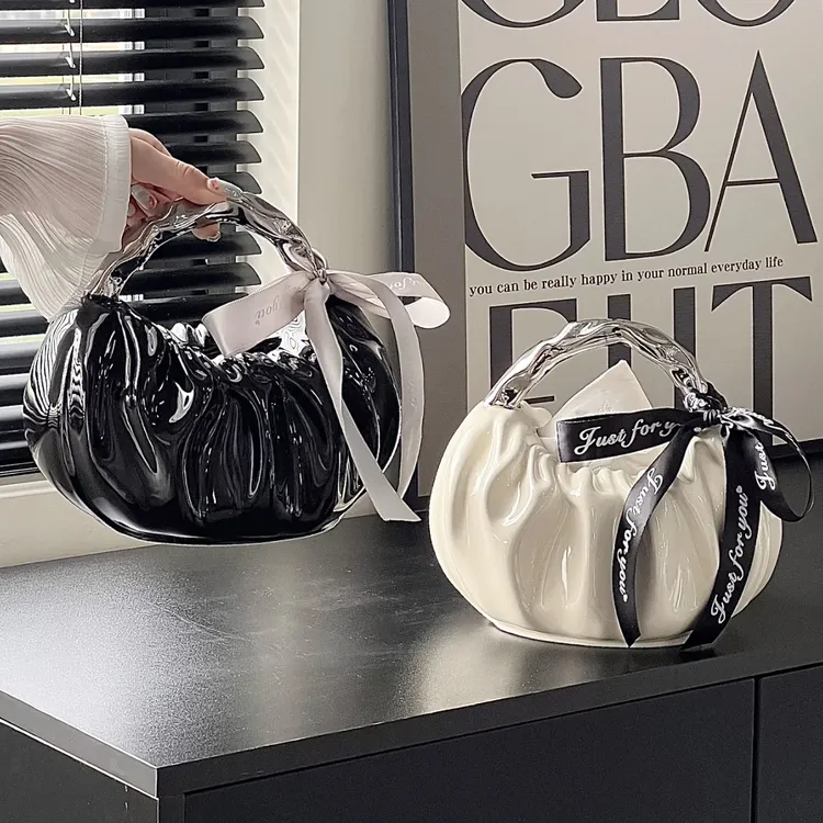 高颜值褶皱装饰法式小众纸巾盒客厅茶几高档轻奢抽纸盒创意套装