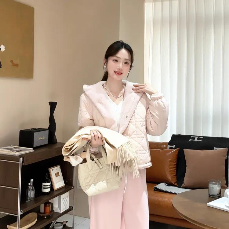 3姐【菱纹冬恋 连帽双面穿加厚保暖棉服】  S31488Y1