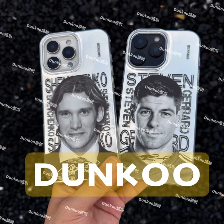 Dunkoo足球球星手机壳X1防摔未来感波纹反光适用苹果华为小米周边