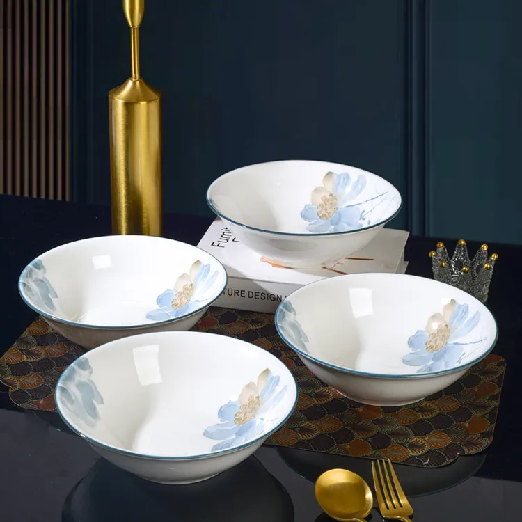 【佰陶匠】4只8英寸凝香斗碗家用陶瓷餐具面碗饭碗陶瓷碗