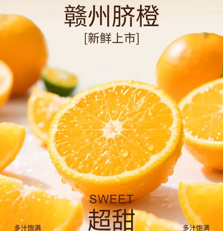 鲜现摘爆甜多汁应季水果赣南脐橙 