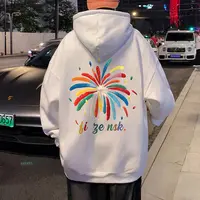 重磅纯棉连帽卫衣男春秋季新款宽松大码上衣美式休闲潮牌套头帽衫