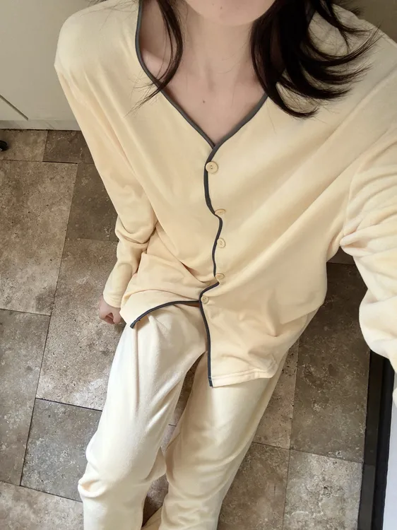 高级感睡衣秋冬季保暖海岛绒2025新款韩系简约风冬天家居服两件套