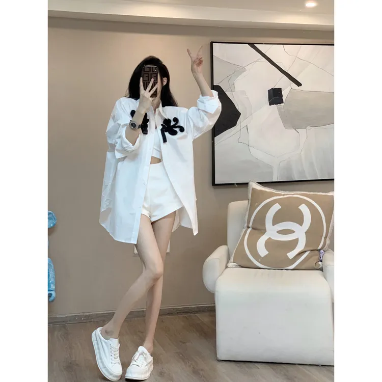 白色衬衫女2025新款爆款洋气小众休闲宽松蝴蝶结百搭女士气质上衣