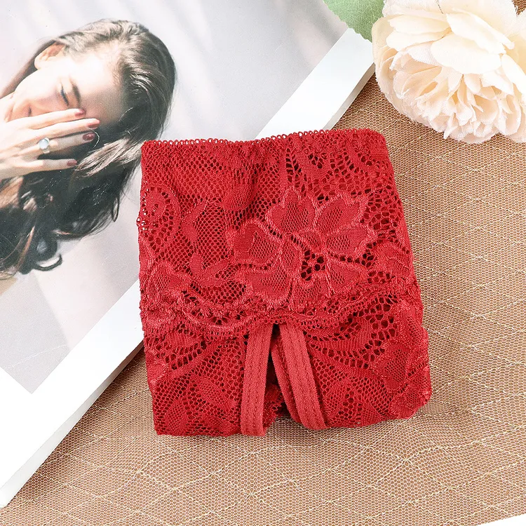 性感内裤女大码200斤透明蕾丝无痕半透网纱镂空诱惑激情火辣三角